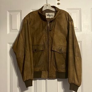 Wilsons Brown Leather Bomber Jacket VINTAGE Style 42001